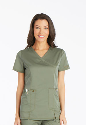 Dickies Essence Mock Wrap Top in
Olive (DK804-OLV)