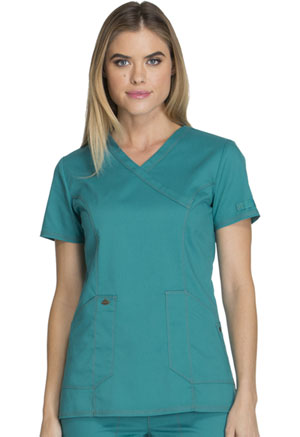 Dickies Essence Mock Wrap Top in
Teal Blue (DK804-TLB)