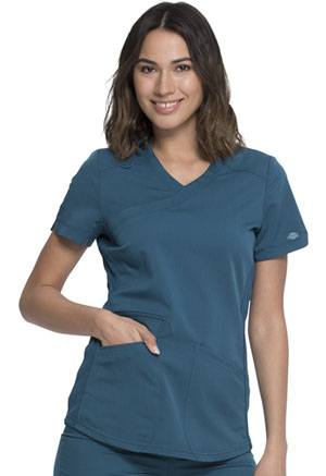Dickies Balance Mock Wrap Top in
Caribbean Blue (DK840-CAR)