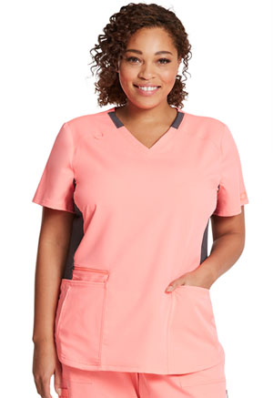 Dickies Balance V-Neck Top in
Flamingo Pink (DK875-PKKL)