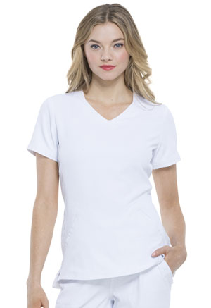 Elle V-Neck Top White (EL604-WHT)