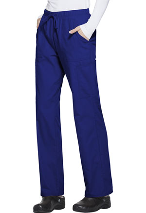 ScrubStar Women's Brushed Poplin Drawstring Pant Electric Blue (WD007-EBWM)