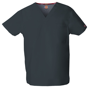 Dickies EDS Signature Unisex Tuckable V-Neck Top in
Pewter (83706-PTWZ)