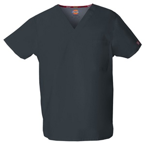 Dickies EDS Signature Unisex Tuckable V-Neck Top in
Pewter (DKE83706-PTWZ)