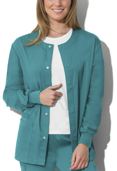 WW Flex Unisex Snap Front Warm-up Jacket in Teal Blue 34350A-TLBW from ...