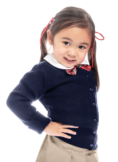 childrens navy cardigan