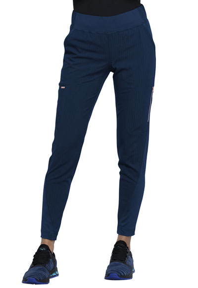 navy tapered trousers womens