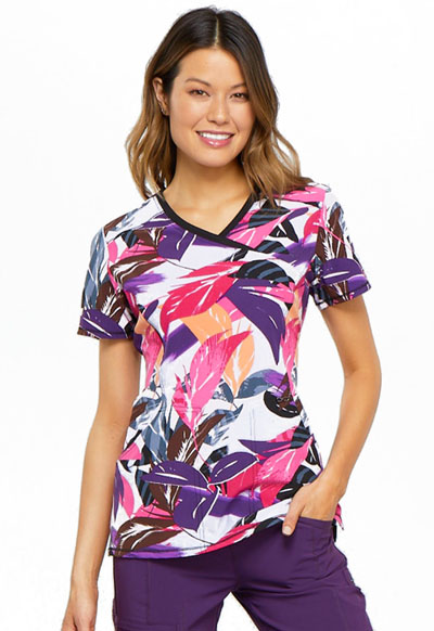 Download CHEROKEE Infinity CK608 Womens Mock Wrap Top Scrub Tops ...