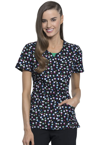 polka dot scrub top