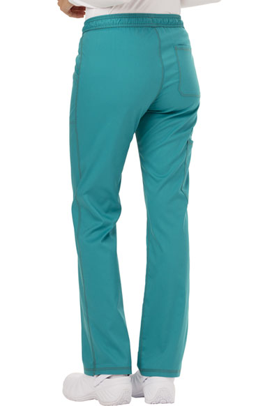 Mid Rise Straight Leg Drawstring Pant 