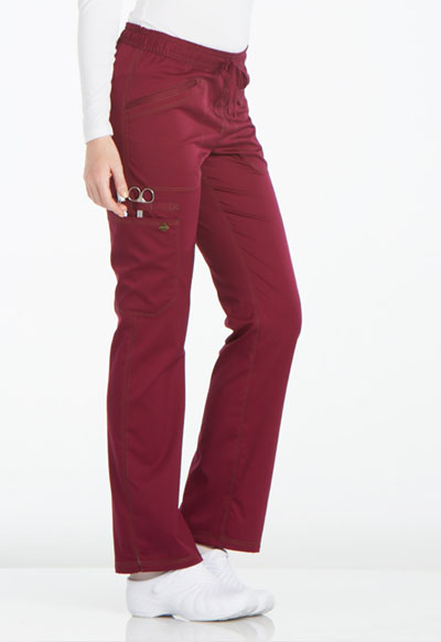Mid Rise Straight Leg Drawstring Pant 