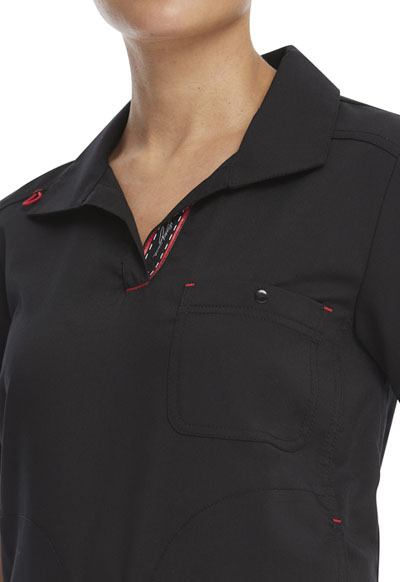 womens black polo shirt walmart