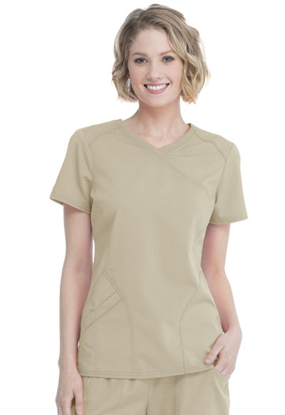 Scrubstar women's premium rayon 2025 mock wrap scrub top