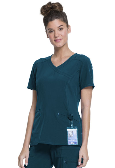 Cincinnati Bengals Mock Wrap Scrub Top For Women