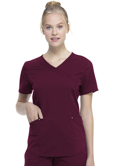 Scrubstar women's premium rayon 2025 mock wrap scrub top