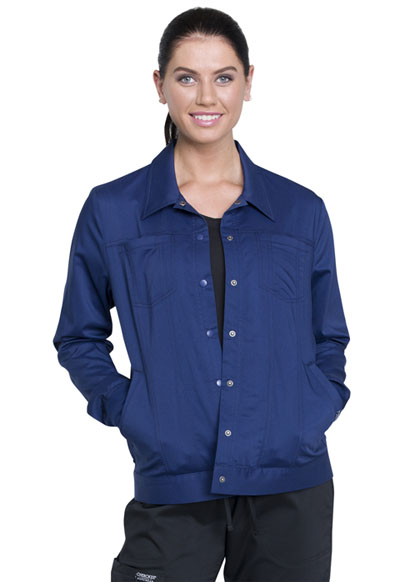 navy blue trucker jacket