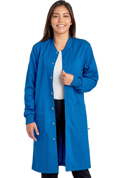 WW Revolution Tech Unisex Unisex 40 Snap Front Lab Coat Blue