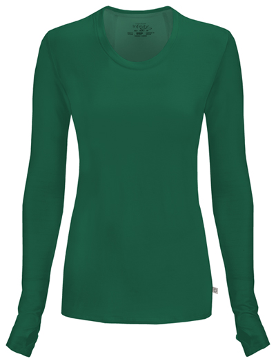 green shirt womens long sleeve