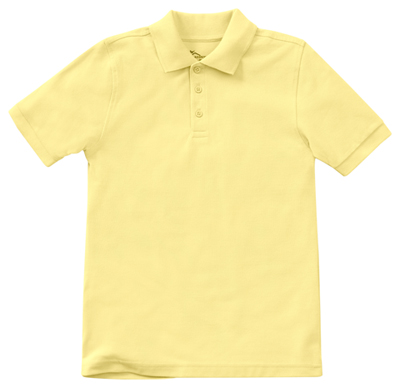 Classroom Child Unisex Youth Unisex Short Sleeve Pique Polo Yellow