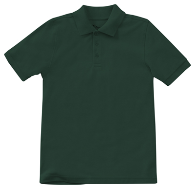 Classroom Unisex Adult Unisex Short Sleeve Pique Polo Green