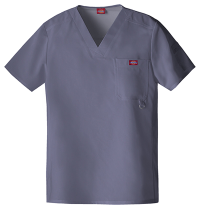 Dickies Xtreme Stretch Men's V-Neck Top in Light Pewter from 