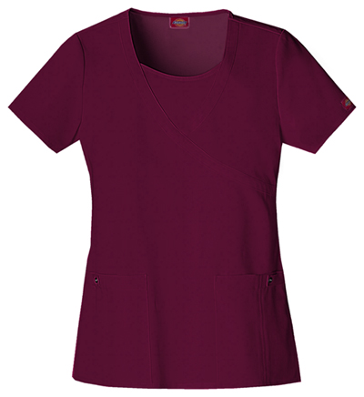 Xtreme Stretch Mock Wrap Top in D-Wine 82814-WINZ from Cherokee Scrubs ...