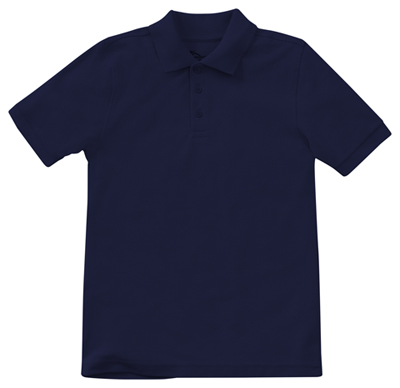 Classroom Unisex Adult Short Sleeve Pique Polo Blue