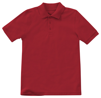 Classroom Unisex Youth Short Sleeve Pique Polo Red
