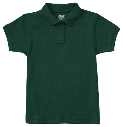 Classroom Junior Jrs Short Sleeve Fitted Interlock Polo Green