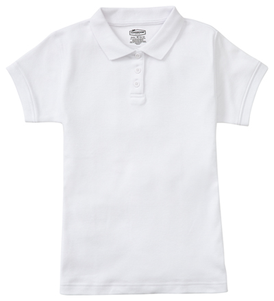 Classroom Junior Jrs Short Sleeve Fitted Interlock Polo White