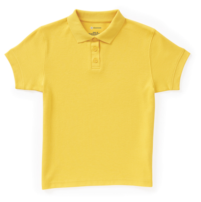Classroom Junior Jrs Short Sleeve Fitted Interlock Polo Yellow