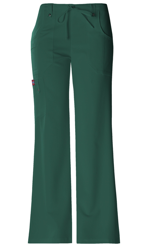 Dickies Xtreme Stretch Mid Rise Drawstring Cargo Pant in Hunter Green