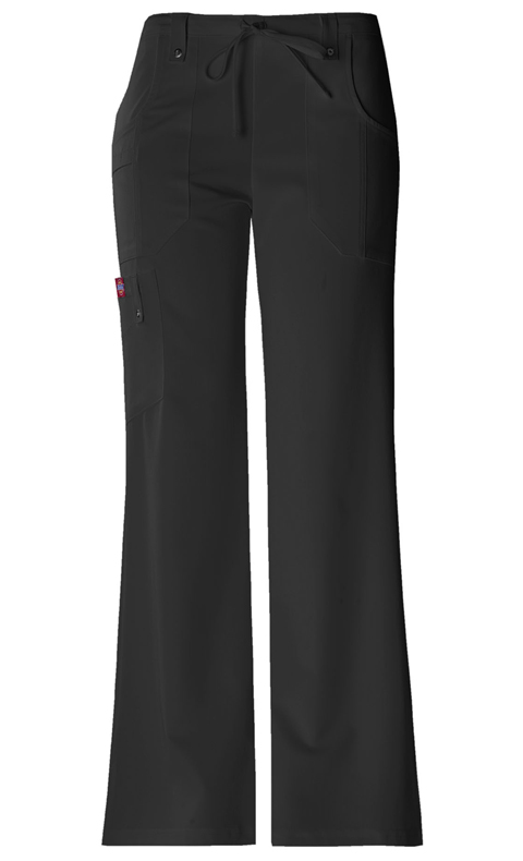 Dickies Xtreme Stretch Mid Rise Drawstring Cargo Pant in Black