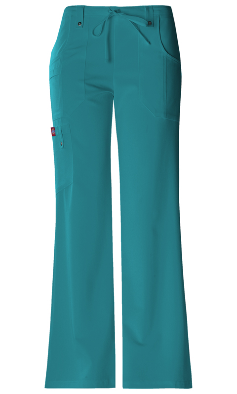 Dickies Xtreme Stretch Mid Rise Drawstring Cargo Pant in Teal Blue