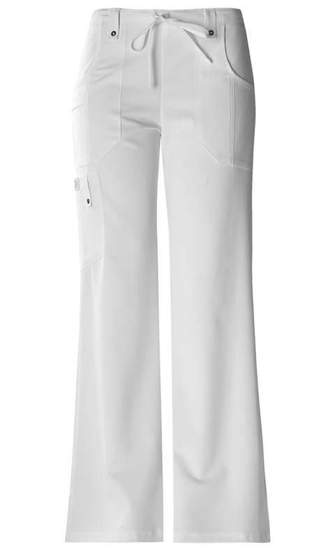 Dickies Xtreme Stretch Mid Rise Drawstring Cargo Pant in White