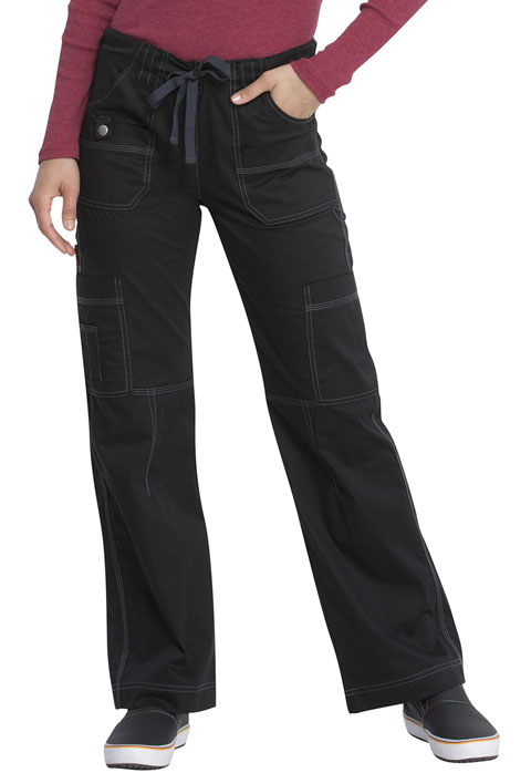 Dickies Gen Flex Low Rise Drawstring Cargo Pant in Black