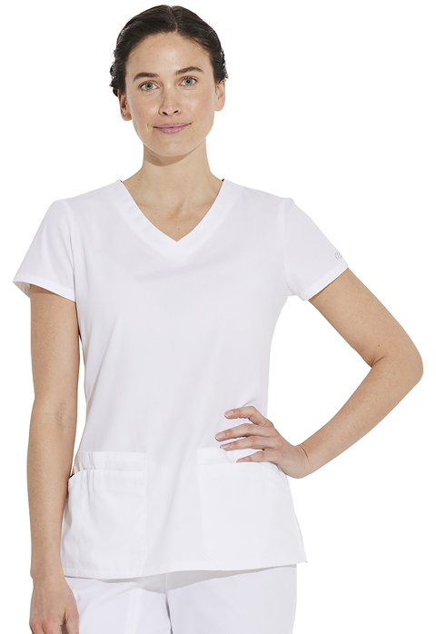 Dickies EDS Signature V-Neck Top in White