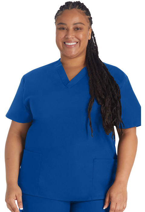Dickies EDS Signature V-Neck Top in Galaxy Blue