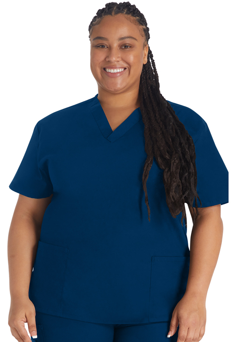 Dickies EDS Signature V-Neck Top in Navy