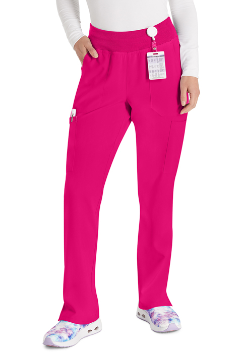 Dickies Every Day EDS Essentials Natural Rise Tapered Leg Pull-On Pant in Hot Pink