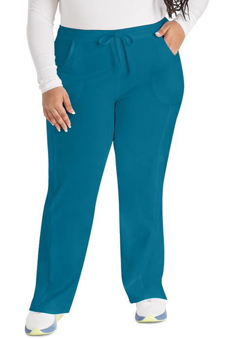 Dickies Every Day EDS Essentials Mid Rise Straight Leg Drawstring Pant in Caribbean Blue