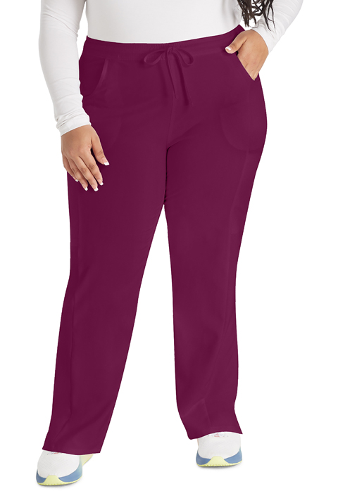 Dickies Every Day EDS Essentials Mid Rise Straight Leg Drawstring Pant in Wine