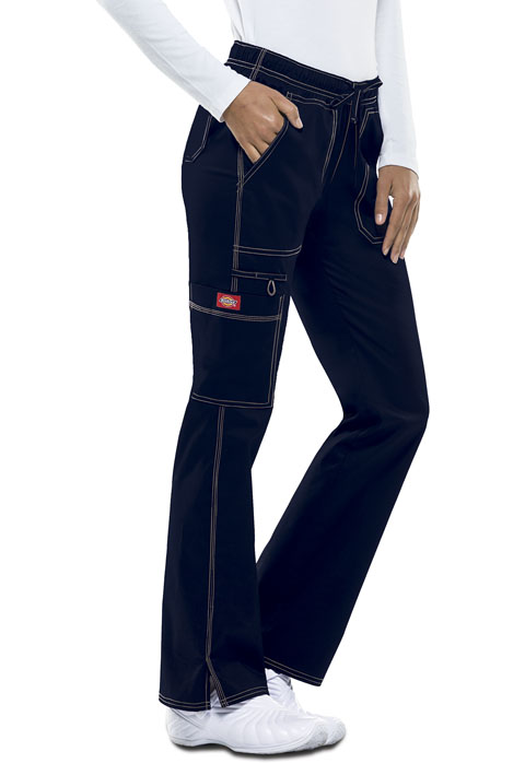 Dickies Gen Flex Low Rise Straight Leg Drawstring Pant in D-Navy