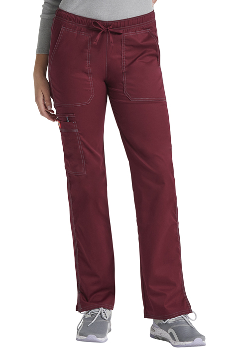 Dickies Gen Flex Low Rise Straight Leg Drawstring Pant in D-Wine