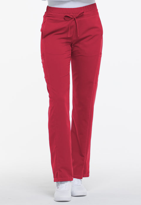 Dickies Dickies Dynamix Mid Rise Straight Leg Drawstring Pant in Red