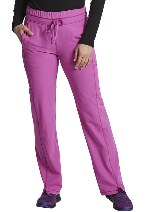 Dickies Dickies Dynamix Mid Rise Straight Leg Drawstring Pant in Techno Pink