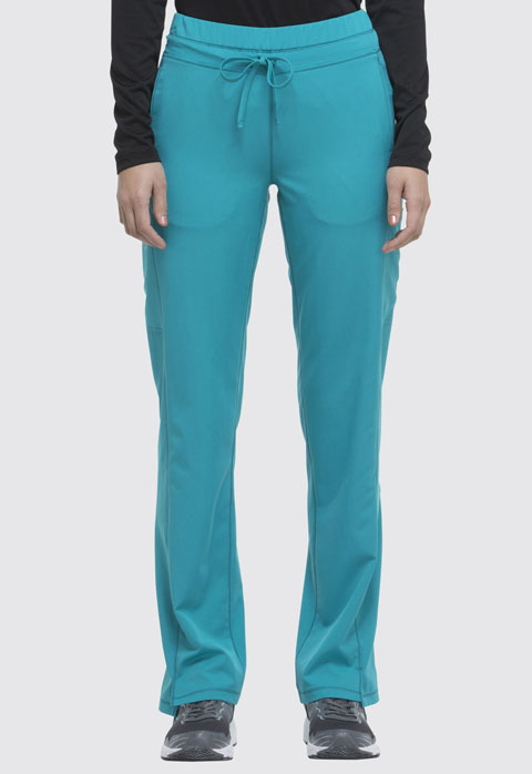 Dickies Dickies Dynamix Mid Rise Straight Leg Drawstring Pant in Teal Blue