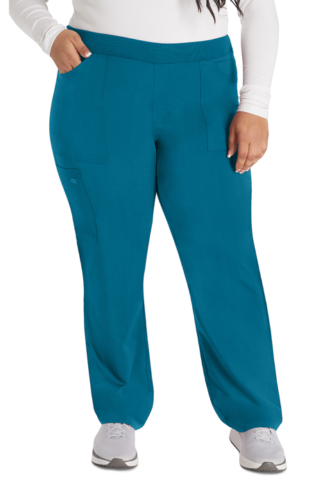 Dickies Dickies Balance Mid Rise Tapered Leg Pull-on Pant in Caribbean Blue