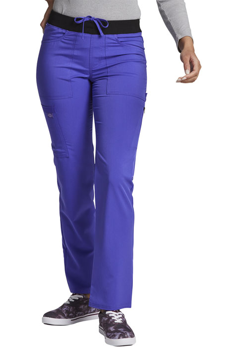 Dickies Dickies Balance Mid Rise Tapered Leg Pull-on Pant in Frozen Grape