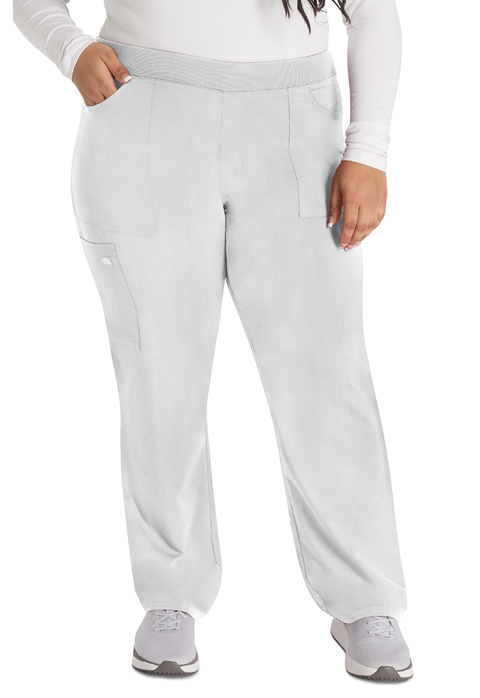 Dickies Dickies Balance Mid Rise Tapered Leg Pull-on Pant in White